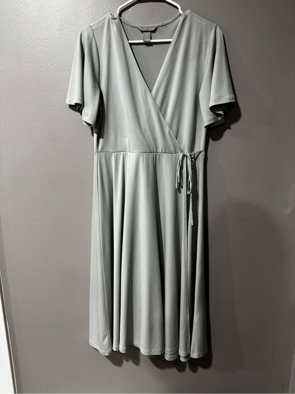 H&M Wrap Midi Dress in Sage
